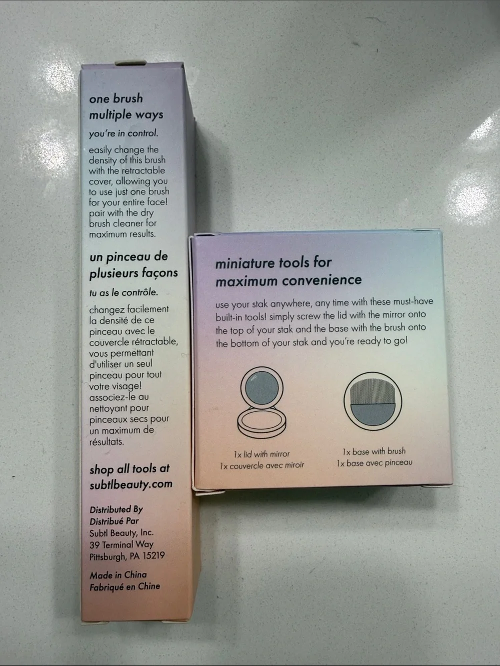 Subtl Staks Brush Base & Mirror Set